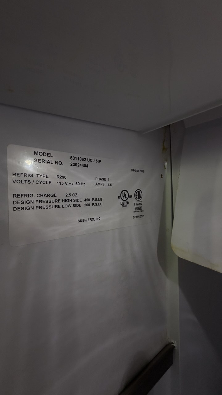 Sub-Zero refrigerator repair in a Naples home
